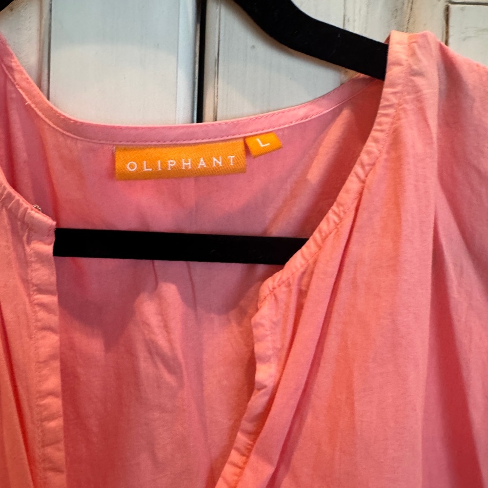 Oliphant Ombré Puff Sleeve V neck Maxi Size L - Picture 4 of 4